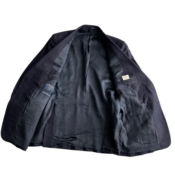 Charles Tyrwhitt Wool Cashmere Blend Navy Gold Two Button Blazer Jacket 46 R - Picture 2 of 12